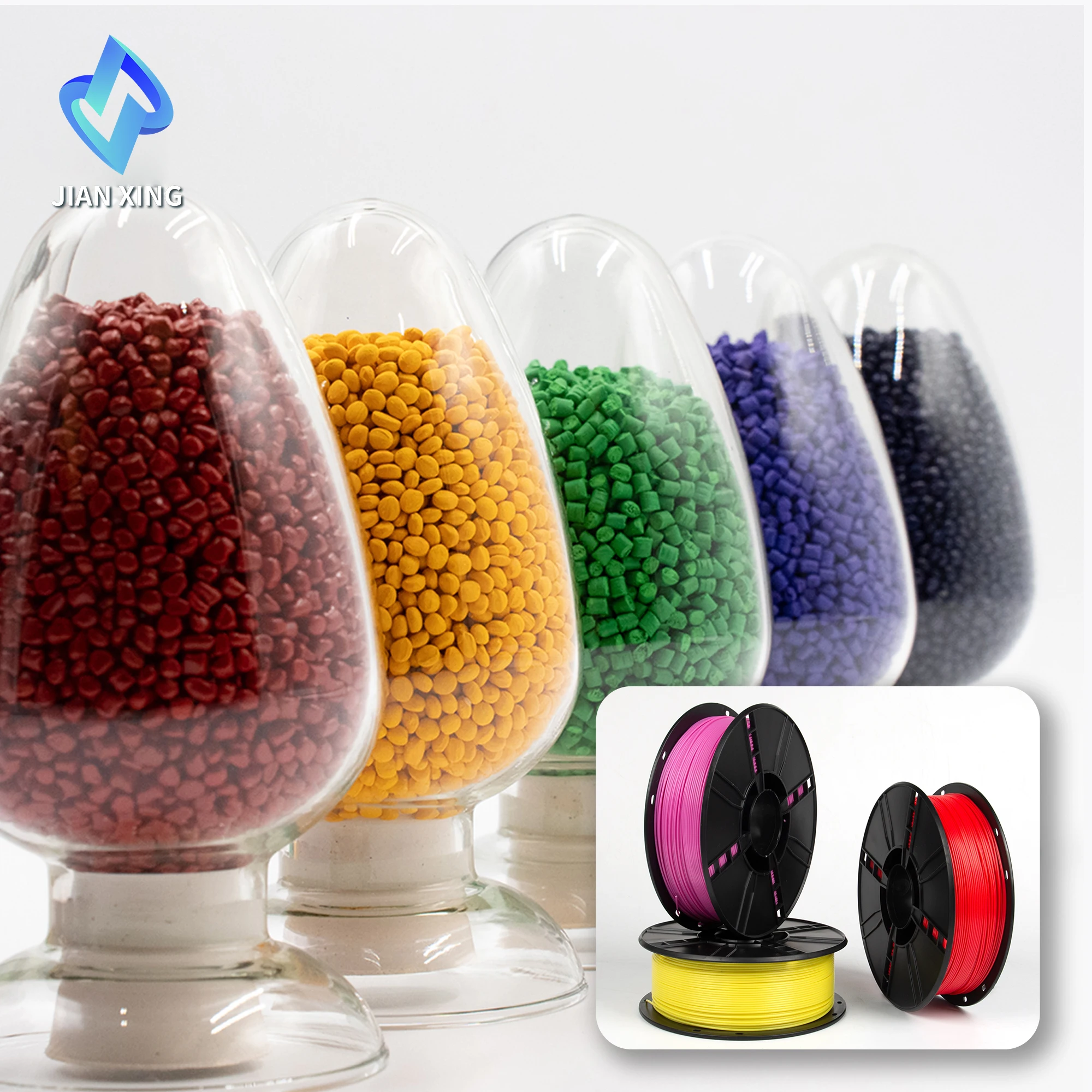 PLA color Masterbatch in Assorted Colors Red Yellow Orange Green Blue Purple White with Black Custom plastic color masterbatch