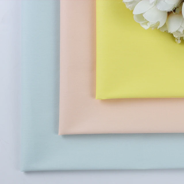 Wholesale high elastic 60 count high density 95gsm plain soft cotton brocade fabric for shirts and dresses