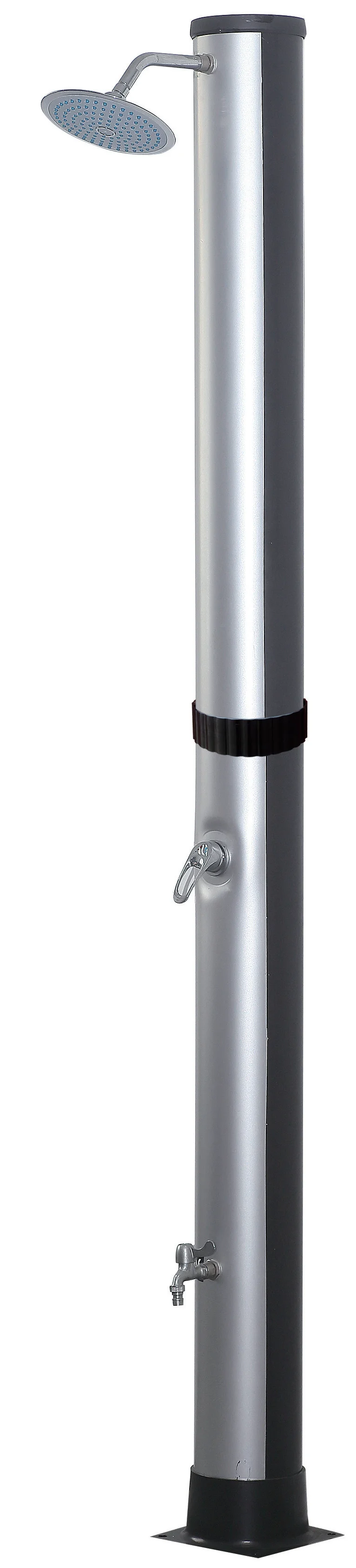 35L38L40L Outdoor Silver Painting Pool Solar Heated Shower Spa PVC Tube with Alu Base Foot wash Tap for Swimming Pool and Garden