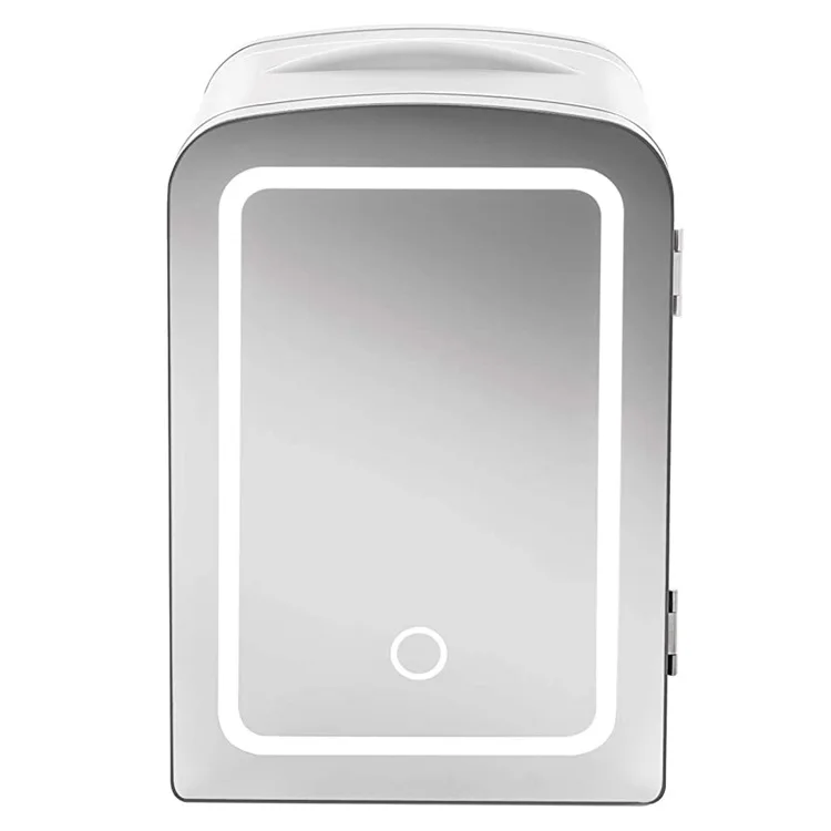 4L Mini Desktop Refrigerator Wholesale Mirror Door Cosmetics Mini Refrigerator