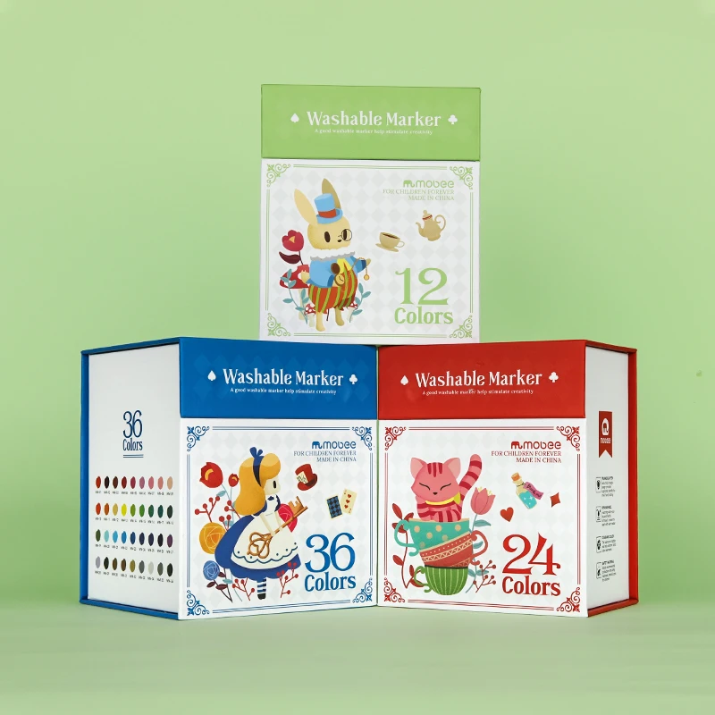 Mobee P-605 12colors art marker painting water based sketch marker children supplier price art kit washable marker pen