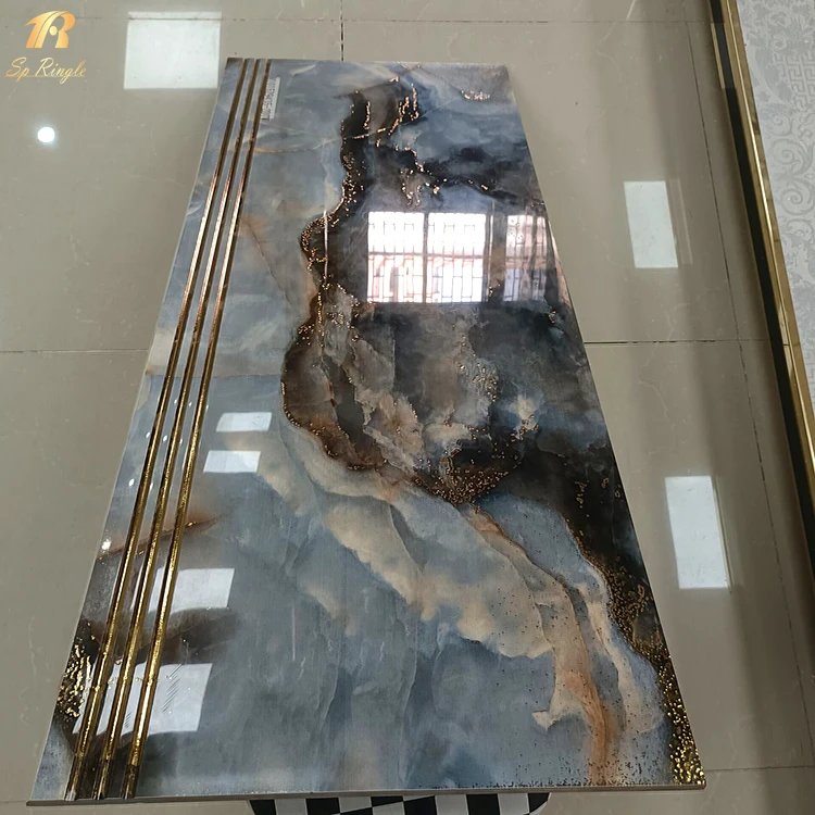 Пневматическая фарфоровая лестничная плитка роскошная черная Золотая мраморная лестница нескользящая декоративная для дома дизайн экстерьера