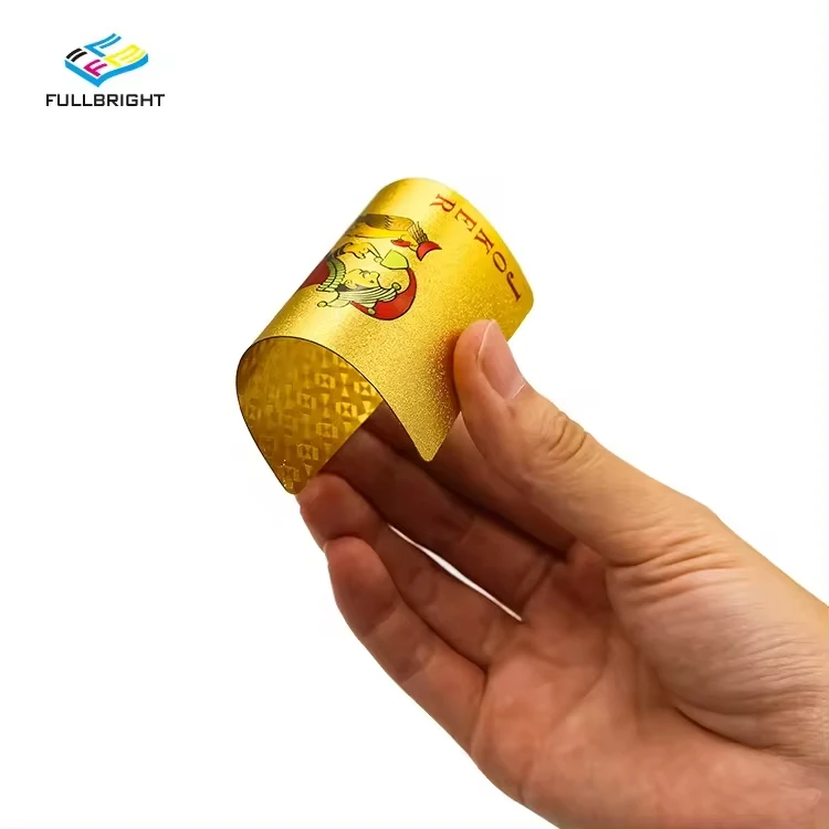 Custom Gold Foil Logo Poker Cards Wholesale High-Quality Board Game Cards PVC Waterproof Plastic Playing Cards