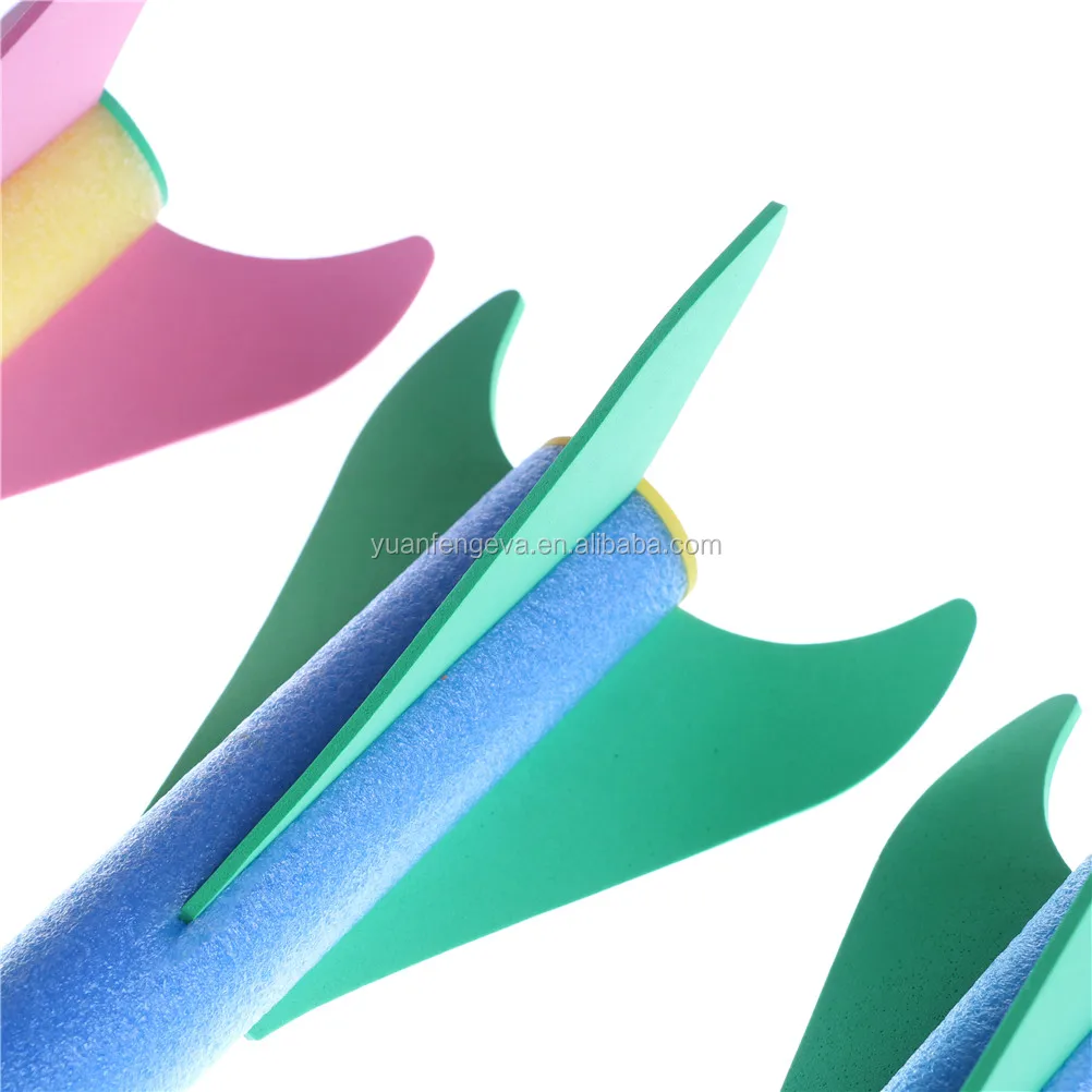 Custom Outdoor Safety Toys Rocket EVA EPE Flying Rubber Bands Finger Ejection Rocket Artillery
