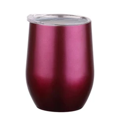 Wholesale 12oz  Egg shape Vacuum insulation double wall stainless steel coffee mugs water wine tumbler