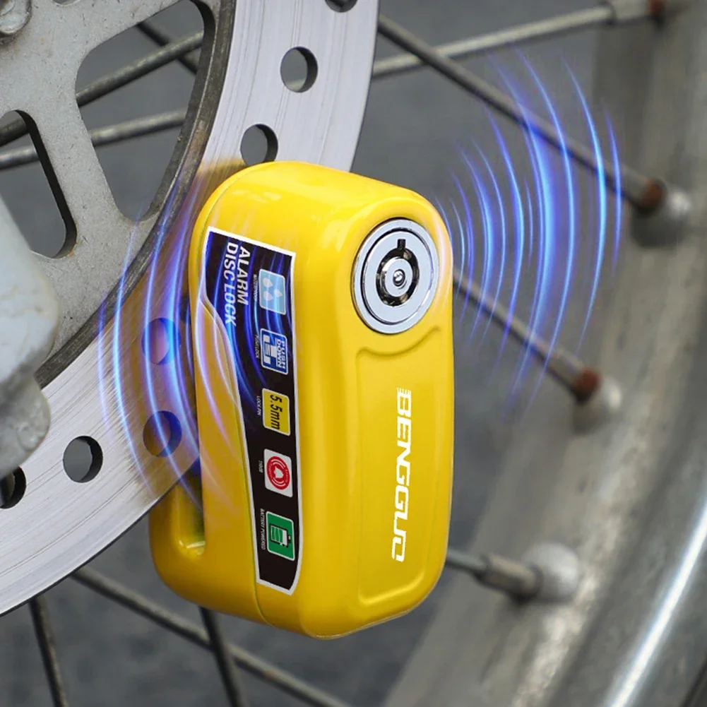 Anti-theft Portable Mountain Bike Keyless Security Alarm Bicycle Lock Electric Scooter Lock Disc Brake Bicycle Lock