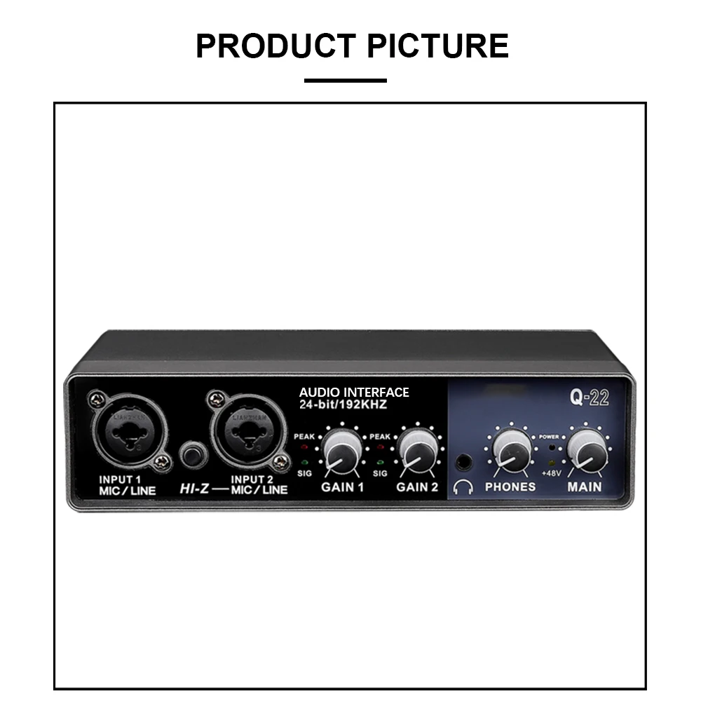 Usb sound card studio recording audio interface High fidelity sound card