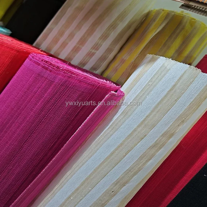 Multi Colors High End Millinery Materials Buntal Fibre Fabric for Hat Decoration