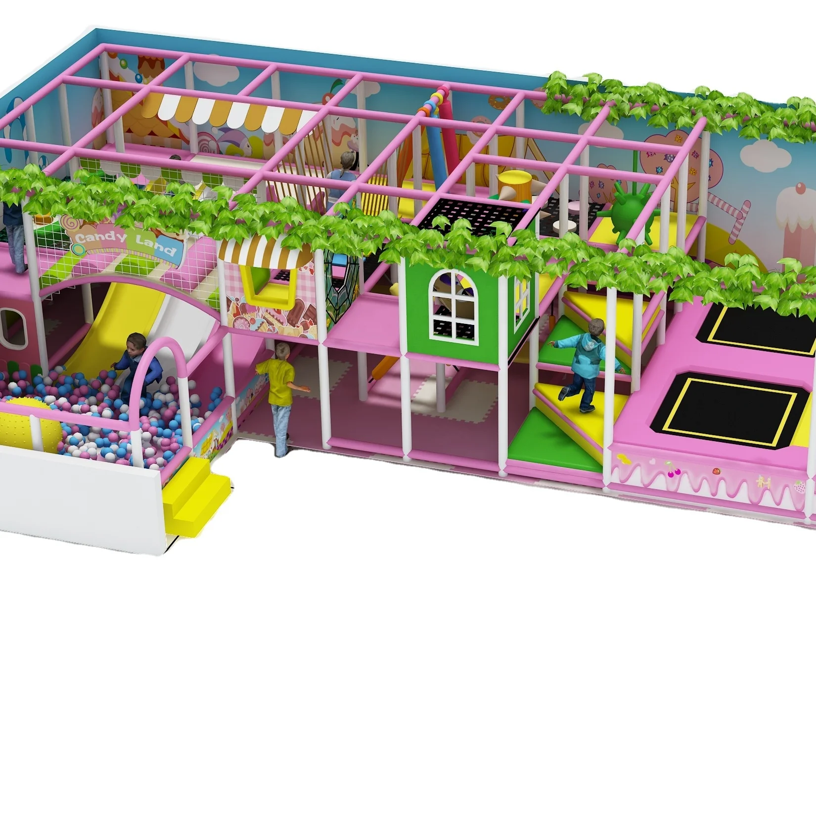 QILONG Hawaii Summer Theme Indoor Playground Equipment Amusement
