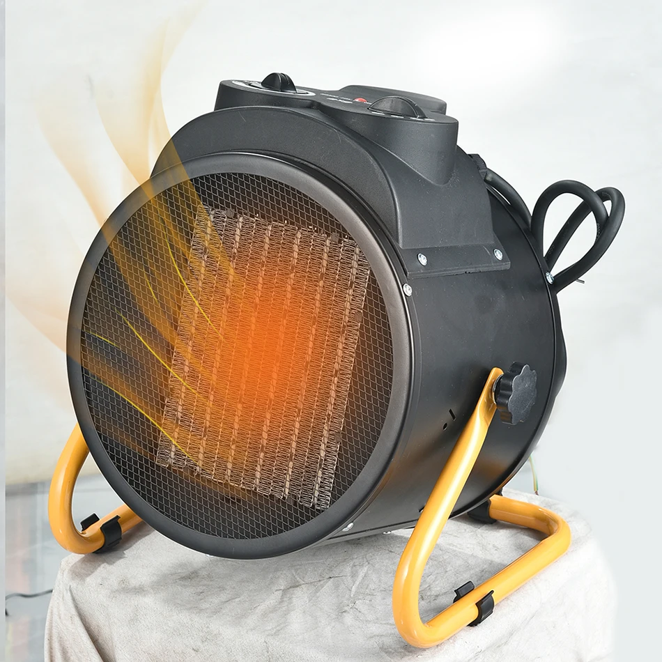 Industrial 2.5KW 5KW Fan Heater Round Heater Room Portable Heaters with Handle