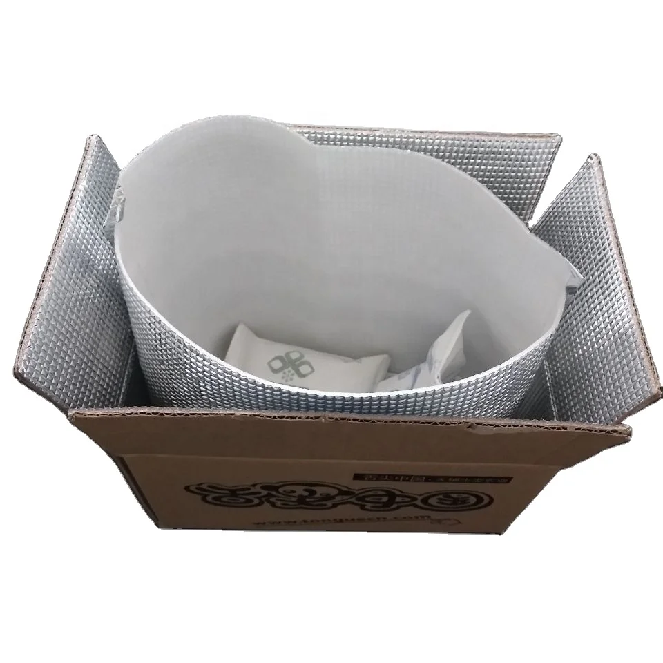 Aluminum Foil Bubble Insulation Material polystyrene box food chocolate Liners /durashield food grade 3d thermal  box liners