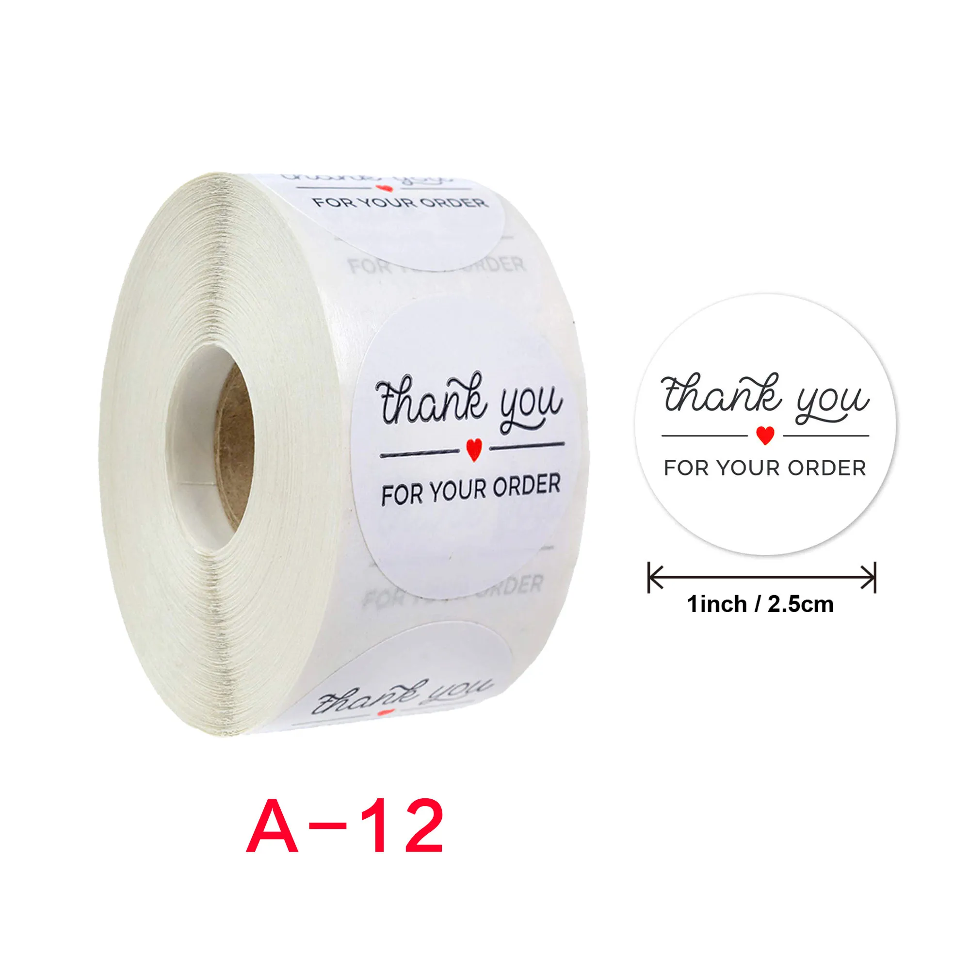 Customized printed roll thank you stickers support small business circular label stickers