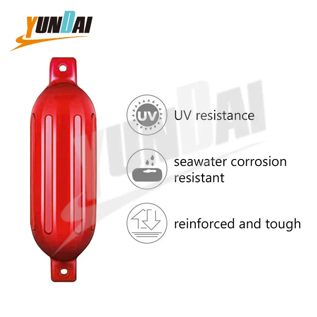 YUNDAI 4.5x16' Red 4 Pack Boat Fender PVC Floating Inflatable Yacht Buoy Fender
