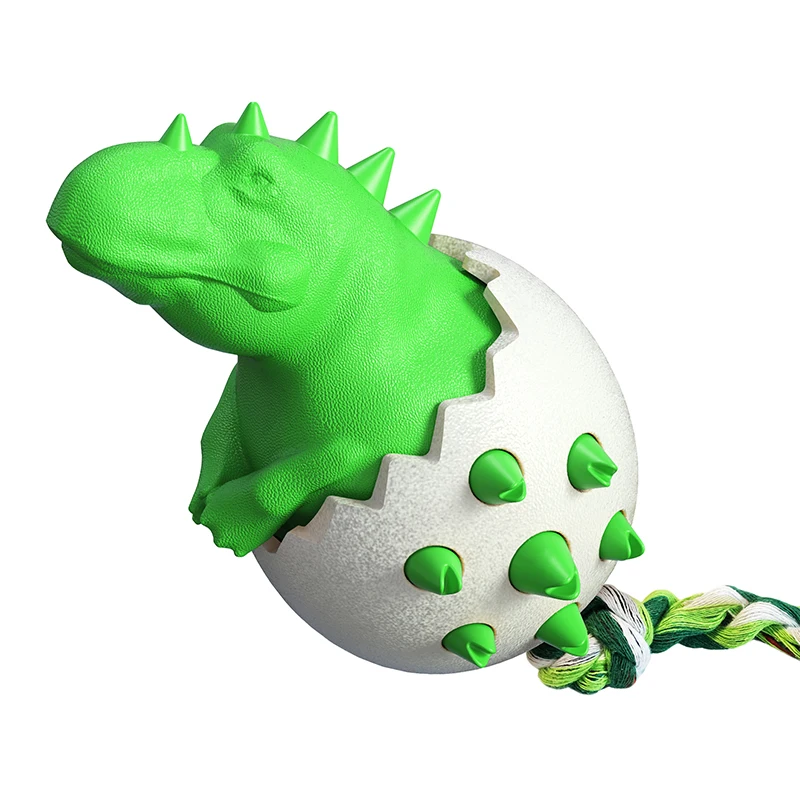 Tough unique dinosaur egg molar toy chew toy for dogs lay egg chew dog toy