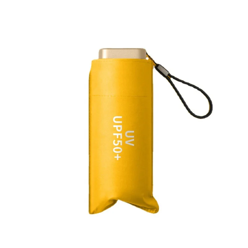 Promotional Capsule umbrella mini Sun Rain Small Pocket Umbrella UV Ultraviolet Protection Portable Parasol 5 folding umbrella