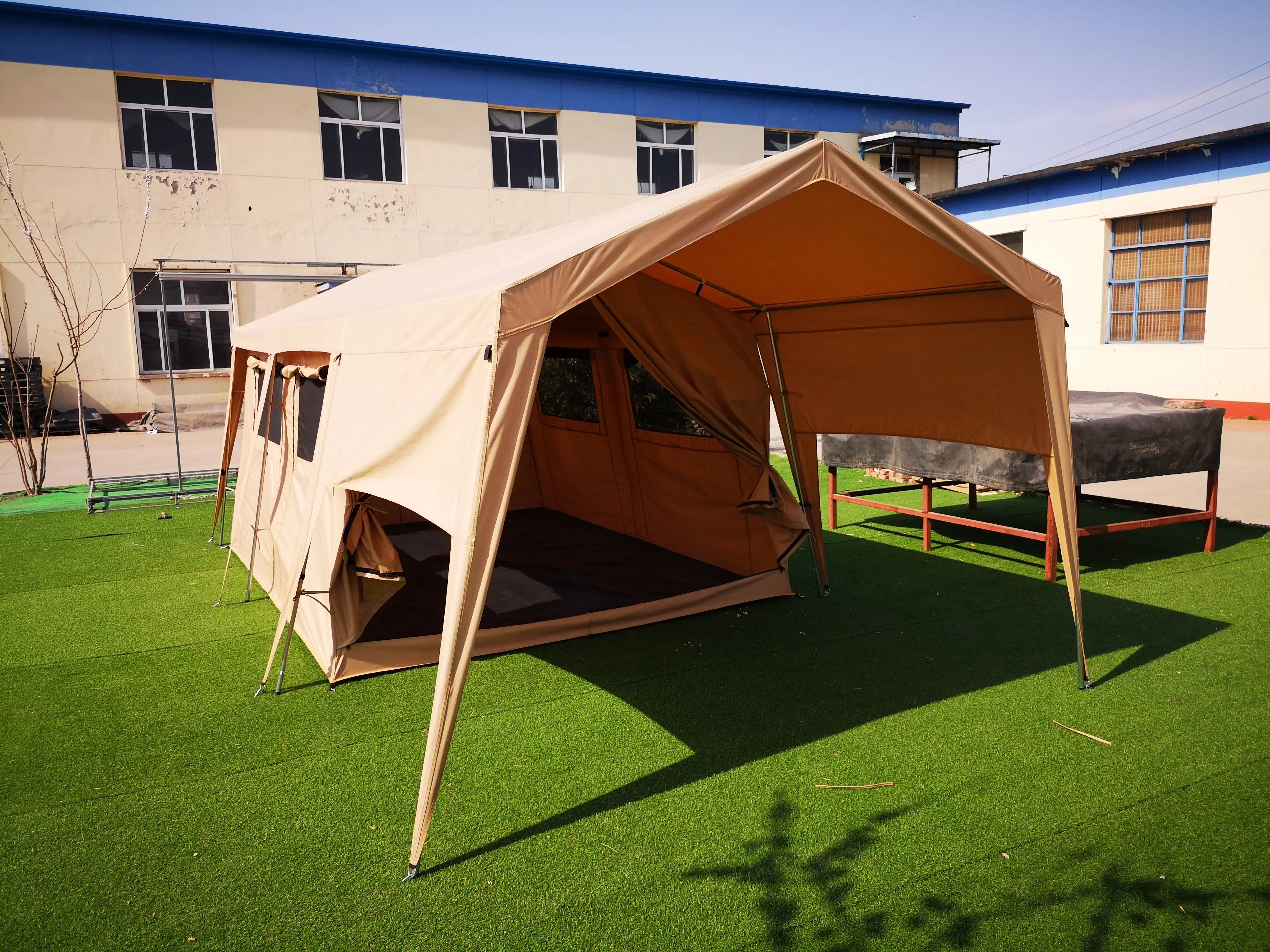 ENJOIN Waterproof Shade Tent Large Space Outdoor Family Ganvas Camping Tent For 4-5 people