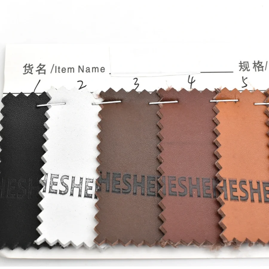 Wholesale High Quality Custom Logo PU Leather Tag Embossed Leather Patch Label For Jeans, Bags