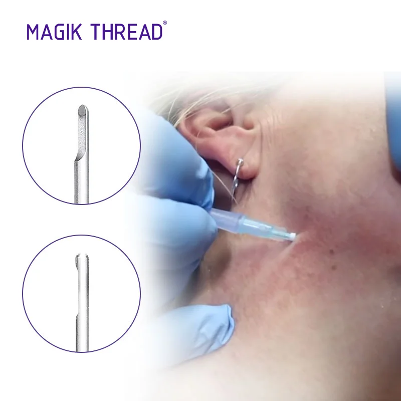 Medical products Cog 6D W Blunt 19G 100mm thread lift face pdo threadlift korea cannula plla suture