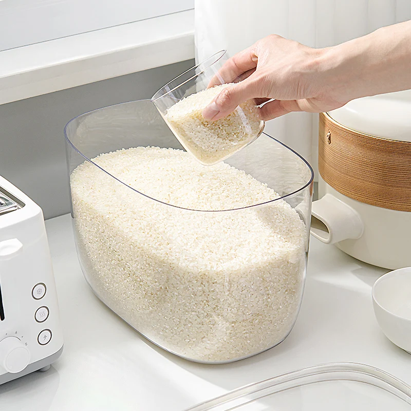 Factory Direct Multi-functional Clear Plastic Grain Storage Box For Household