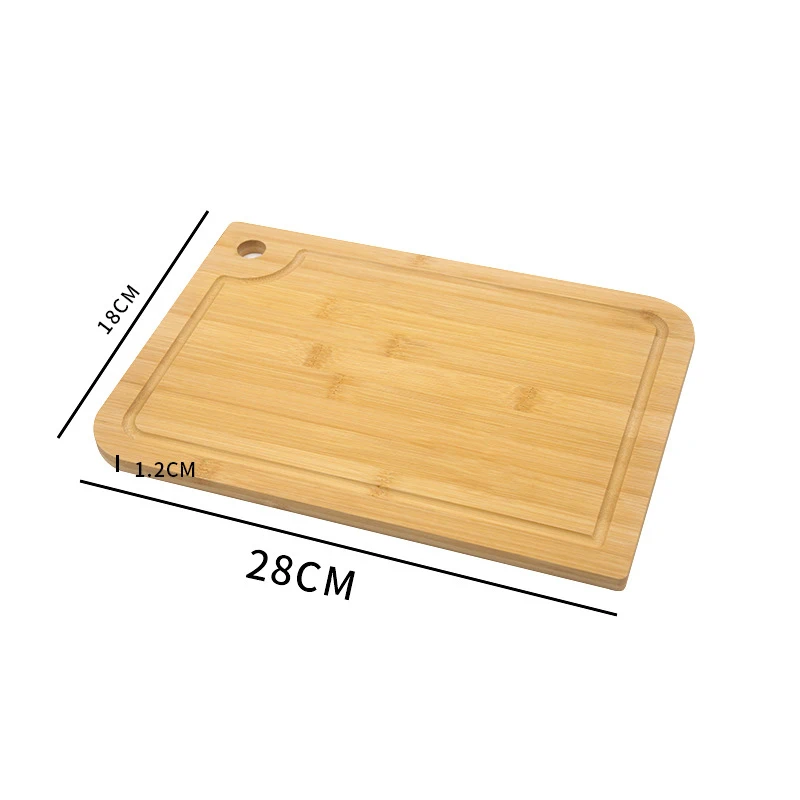 28*18*1.2cm Wholesale Custom Portable Kitchen Eco Friendly Bamboo Cutting Board For Pizza Sushi Fruit Meat
