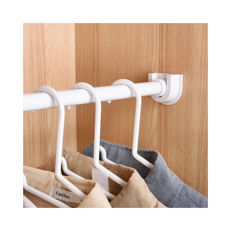 Telescopic White clothes hanging rod LGY-40
