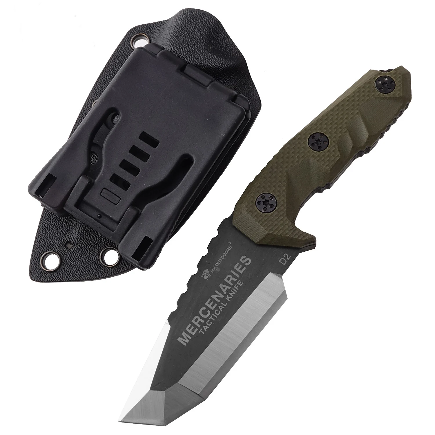 Amazon Hot Selling Survival Weapon Mini Mercenary Outdoor Tactics Straight Cutter High Quality D2 Steel Saber Knife