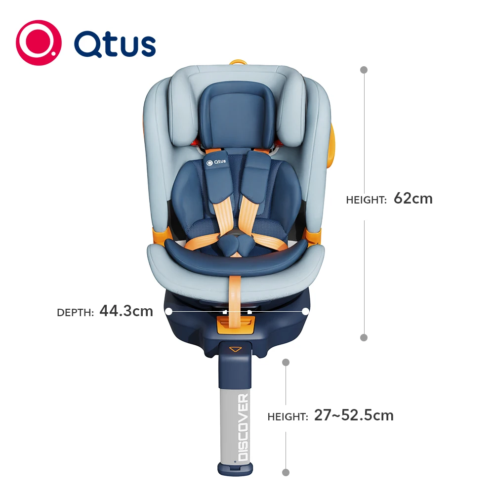 Детское безопасное автокресло Qtus S3 POROS-Isofix-все группы, от новорожденных до 12 лет, максимальный вес 36 кг-Утверждено ECE R129