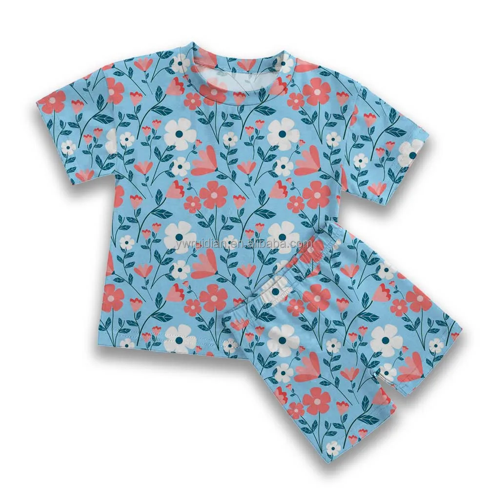 New Style Boutique Children Floral Clothes Toddler Sets Two Piece Kids Clothes Boys 3-6 Baby Boys Cloth Summer