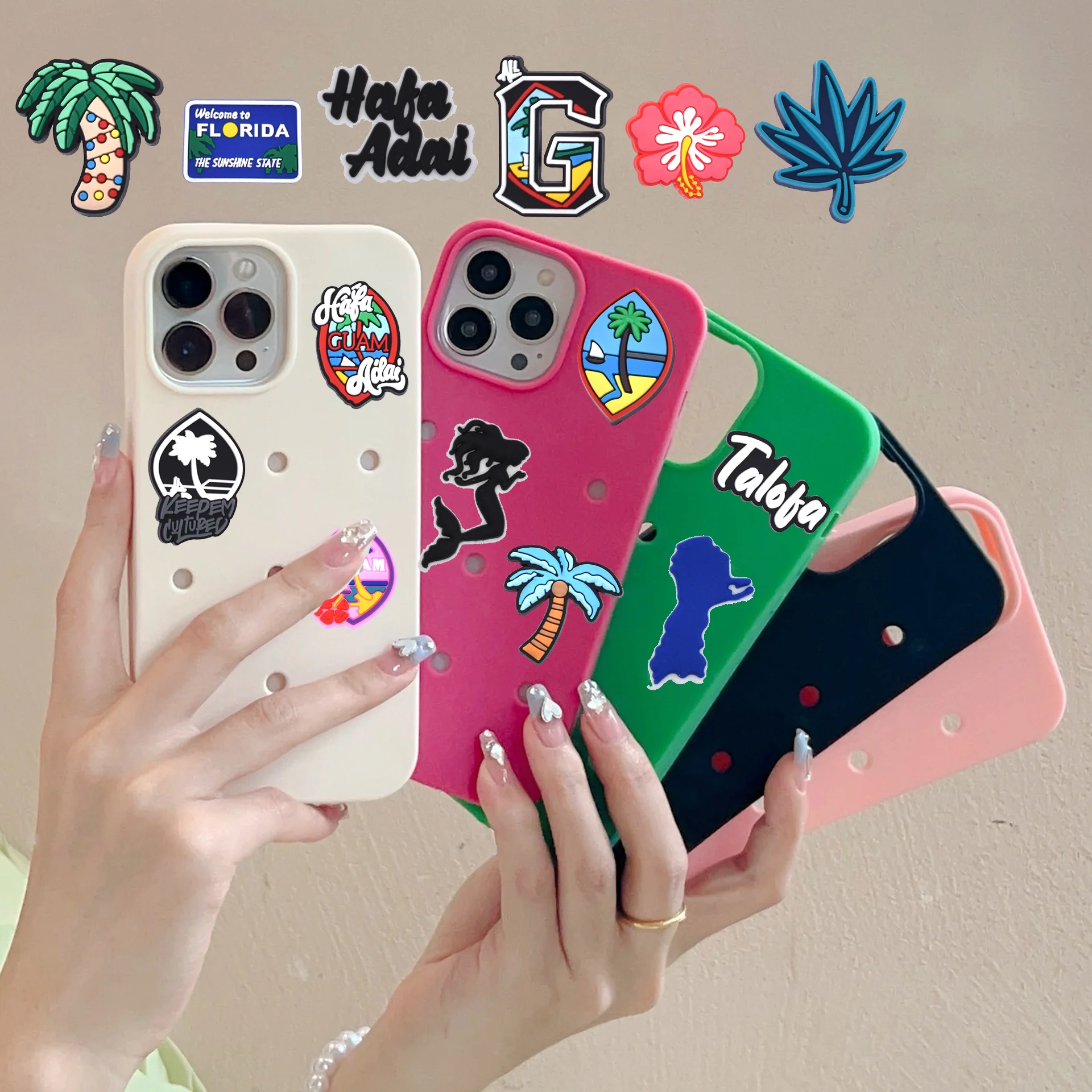 Rubber Charms For Phone  Case Silicone Luxury Design Phone Case For shoe Charms Diy Charms Phone Case