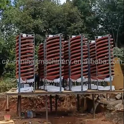 Congo Good Price Sulfuric Iron Ore Separator, Chrome Ore, Silver Ore Gravity Equipment Spiral Chute