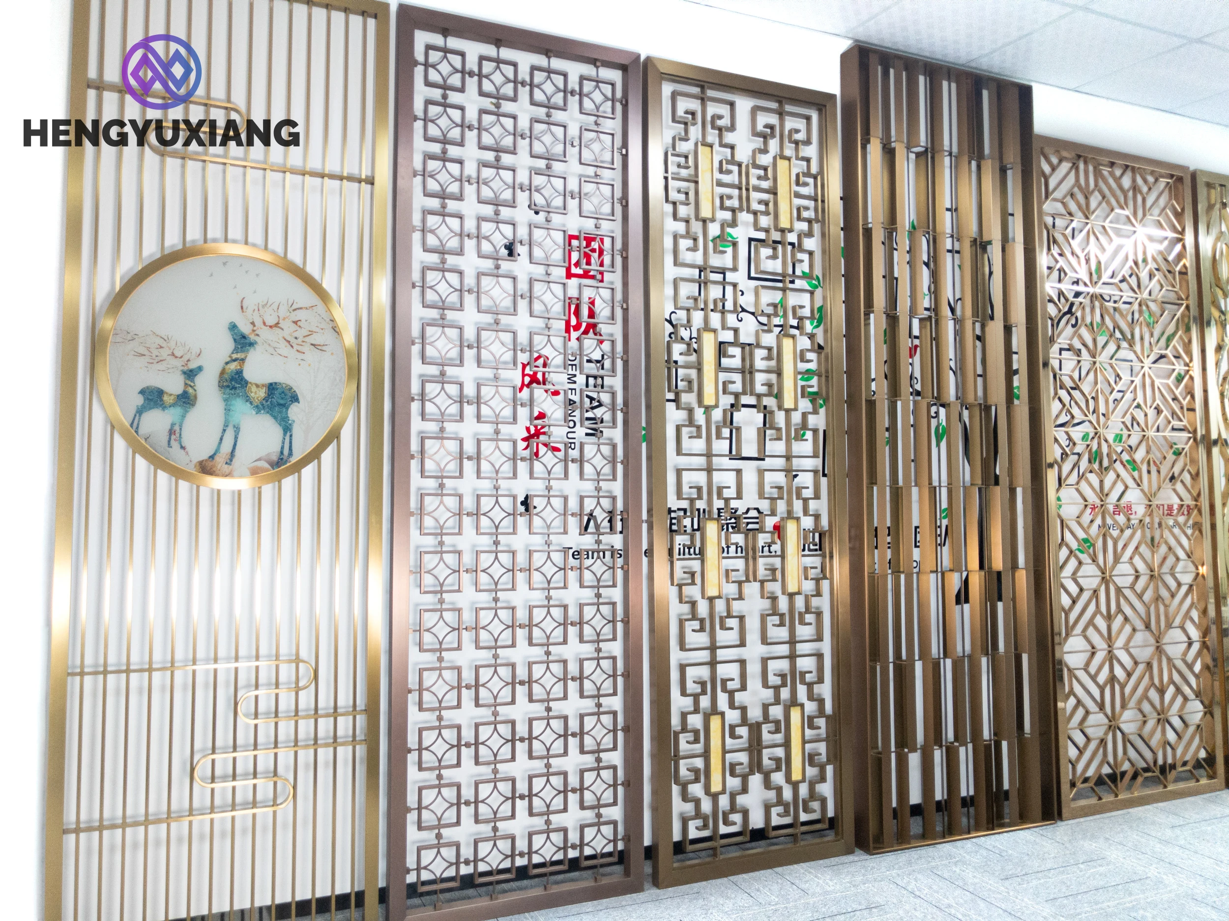 Fast Shipping Polished Steel Divider Hotel Divider Room Partition For Living Room