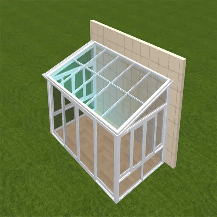 Winter Cheap Prefab Houses Garden Sun Rooms Luxury Villas Conservatory Curved Decorating Commerical Aluminum Greenhouses Sunroom