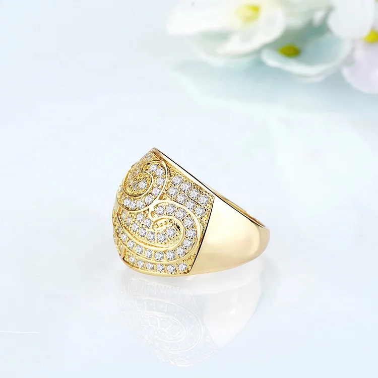 DTINA Fashion New Platinum Ring Crystal Couple Ring