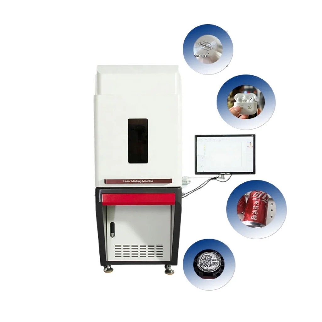 Factory Price Large Closed Jewelry Laser Engraver 50W Fiber Laser Machine For Writing On Rings Bracelet Or Pendants
