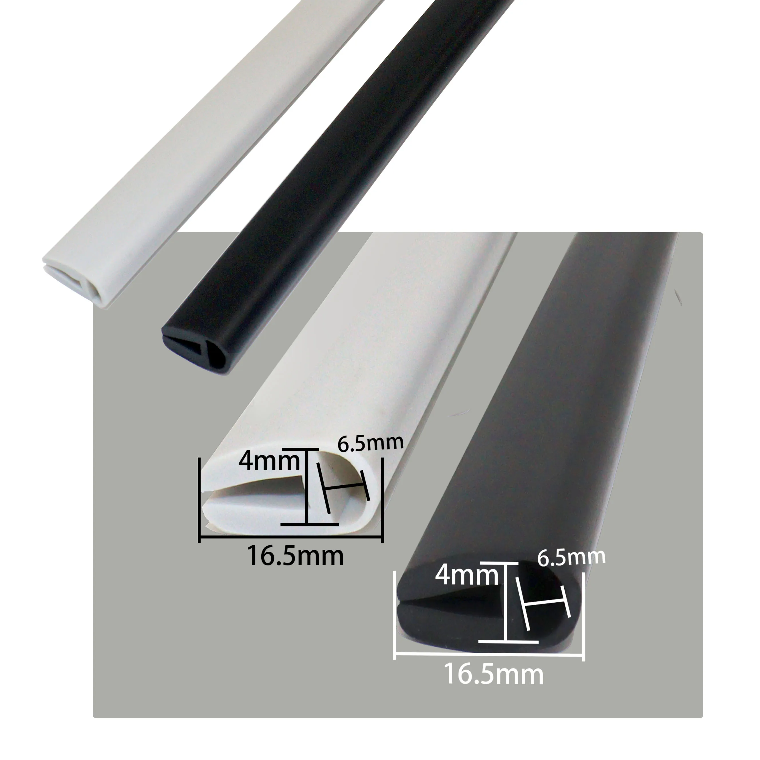 MH wholesale customized flexible u shaped PVC plastic rubber strip for door and window