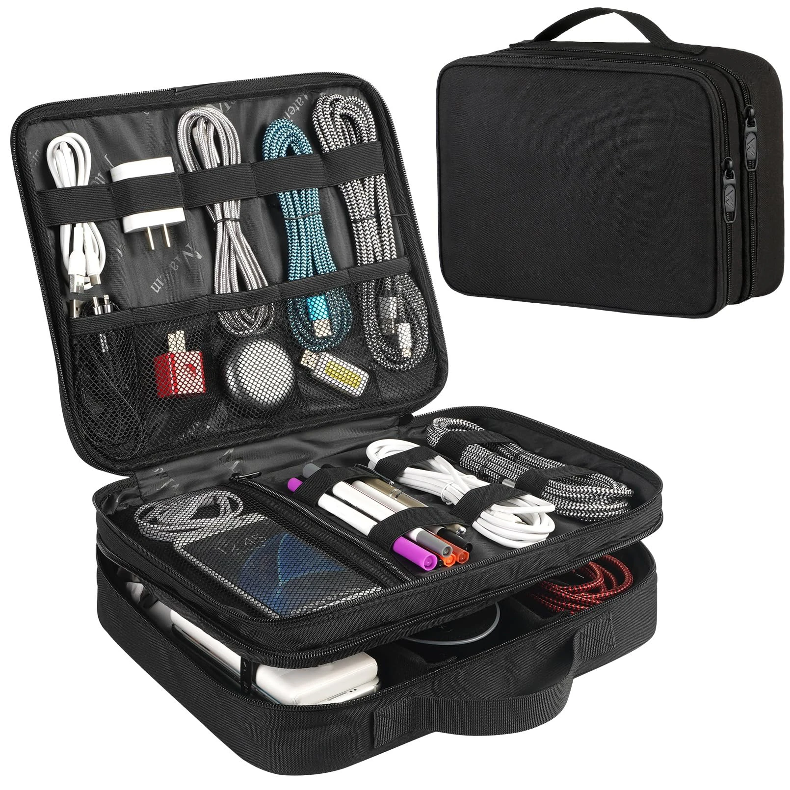 Haoen Hot Sale Custom Travel Digital Gadget Storage Bags Electronics Accessories Cable Organizer Bag For Ipad charger