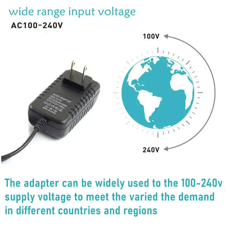  ETL CE FCC RoHS SAA AC DC настенный адаптер питания 5V 6V 9V 18V 24V 12V 100Ma 350Ma 0.5A 1A 2A 3A с вилкой EU AU US