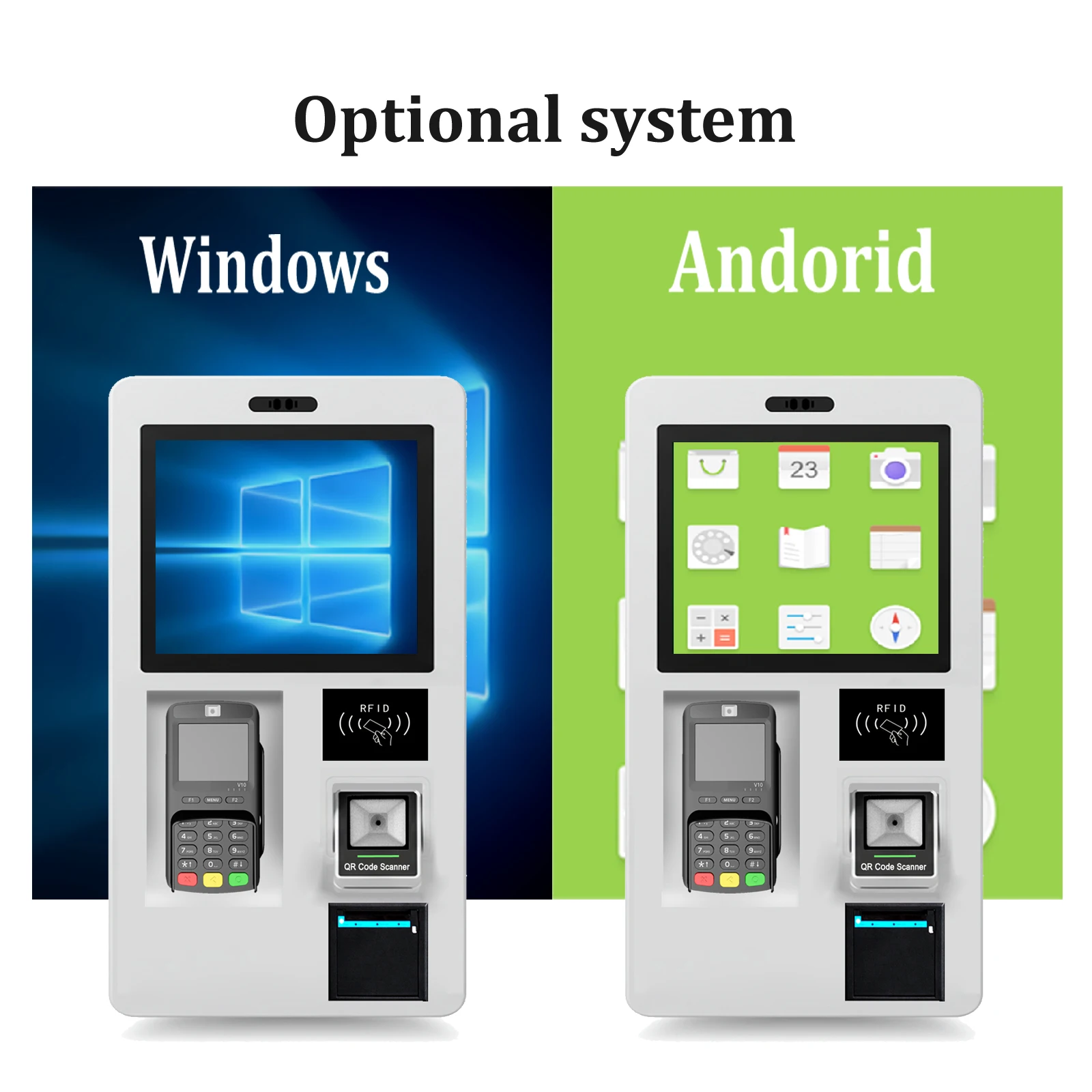 New Design Payment Kiosk Self Ordering Kiosk in Restaurant Equipment with Cash Pos Order Number Wall Mounted Information Kiosk