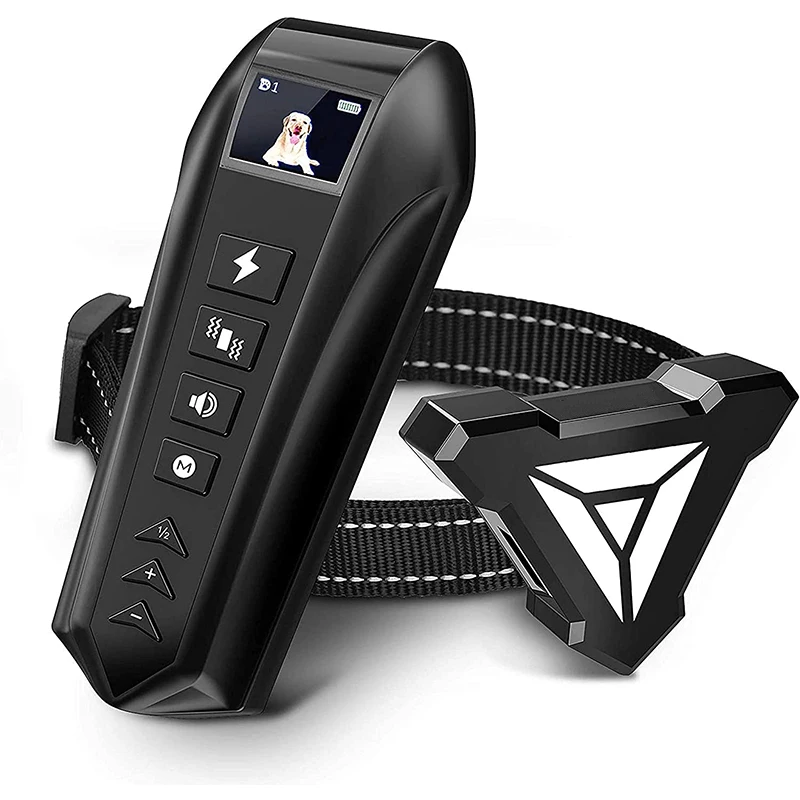 
Pet Accessories Agility Amazon Factory Anti Barking Device Stop Bark Electric Shock Remote Police Dog Remote Training Collar 