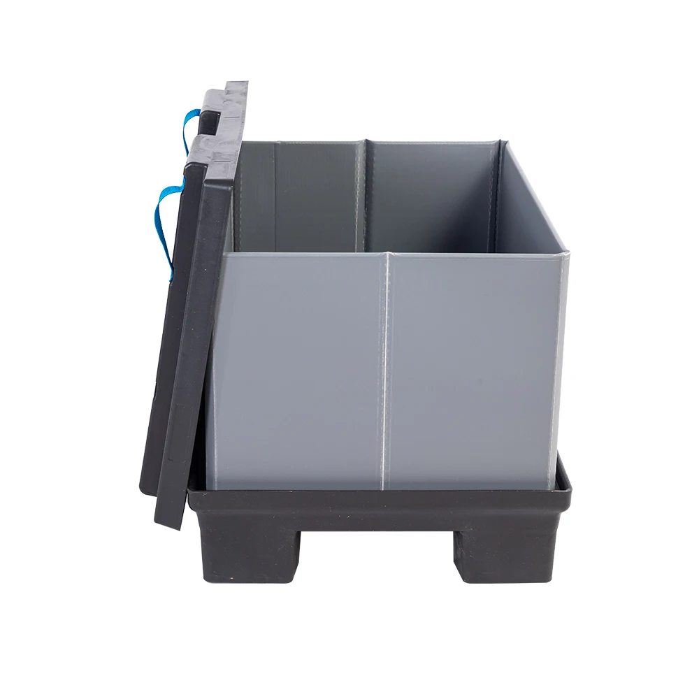Heavy Duty Large Automative Industrial Recyclable PP Customize Size Box Corrugated Plastic Sleeves Boxes With Pallet And Lid