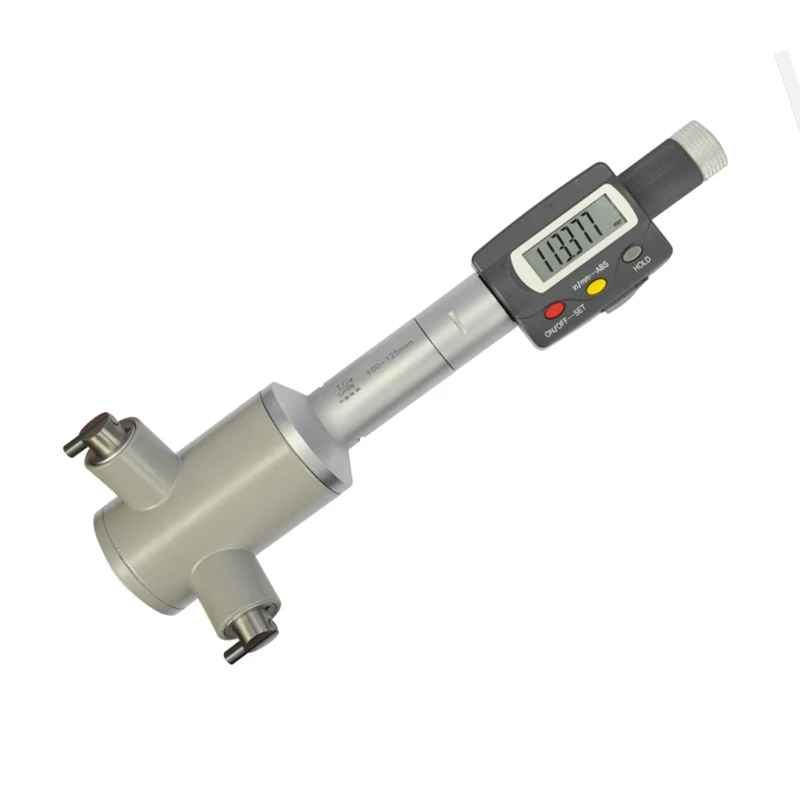 Three point inside micrometer for measuring holes bigger than 100mm