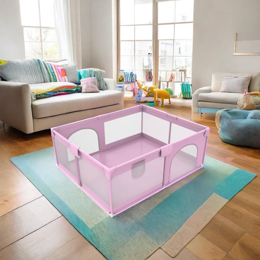 Unisex Soft Toy Baby & Toddler Indoor Guardrail Living Room Floor Anti-Fall Play Fence for Home Children