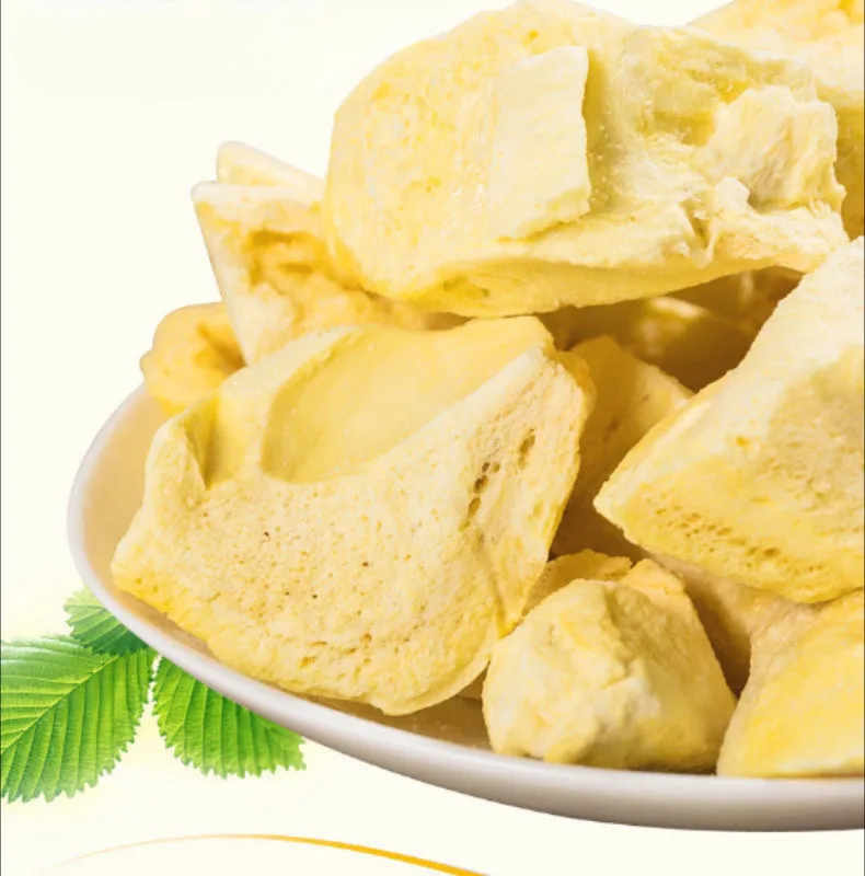 Сушеные фрукты закуски FD Durian блоки 100% натуральная сублимационная сушка оптом сублимированный Дуриан