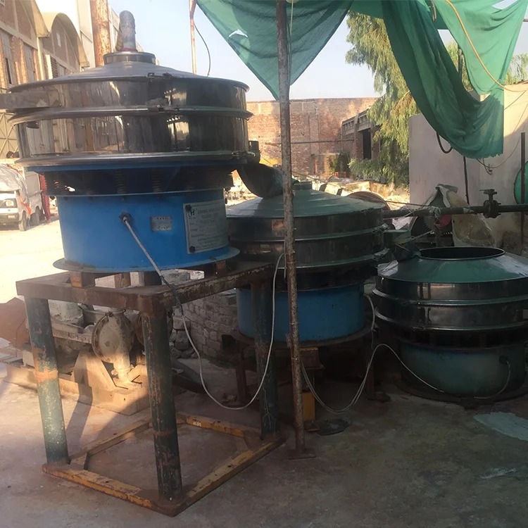 Industrial Electric Sifter Stainless Steel Cassava Flour Pollen Vibrating Seperators Rotary Vibrating Sieve Shaker Machine