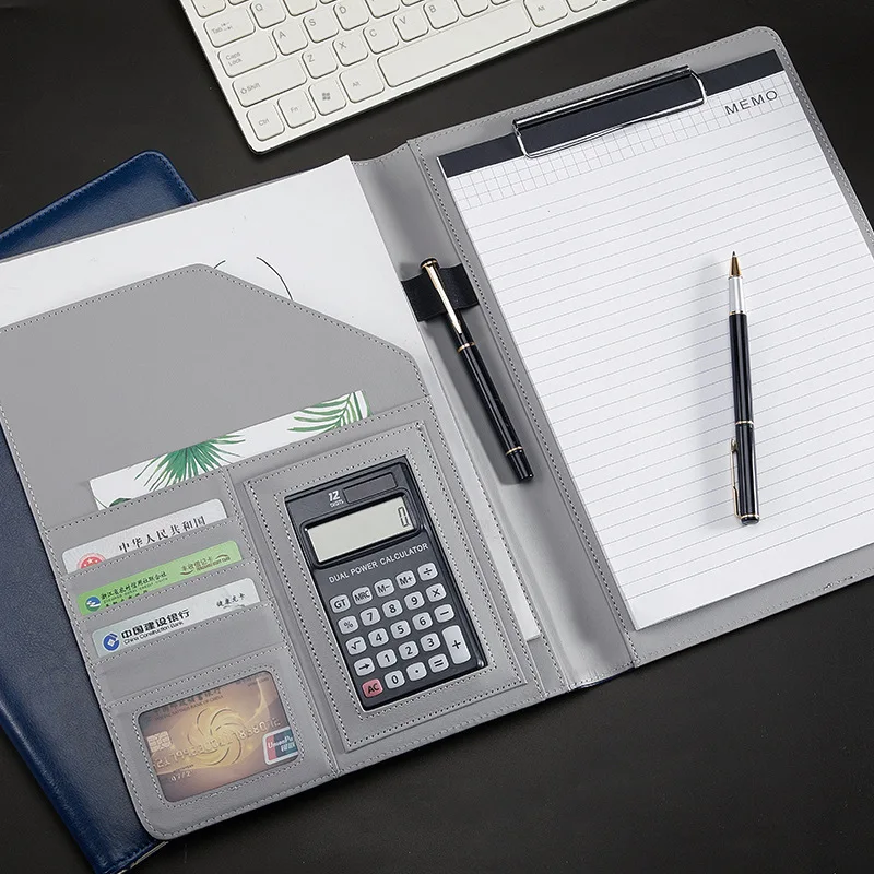 A4 Paper Pu Custom Logo Manager Signature Business Portfolio Organizer File Folder