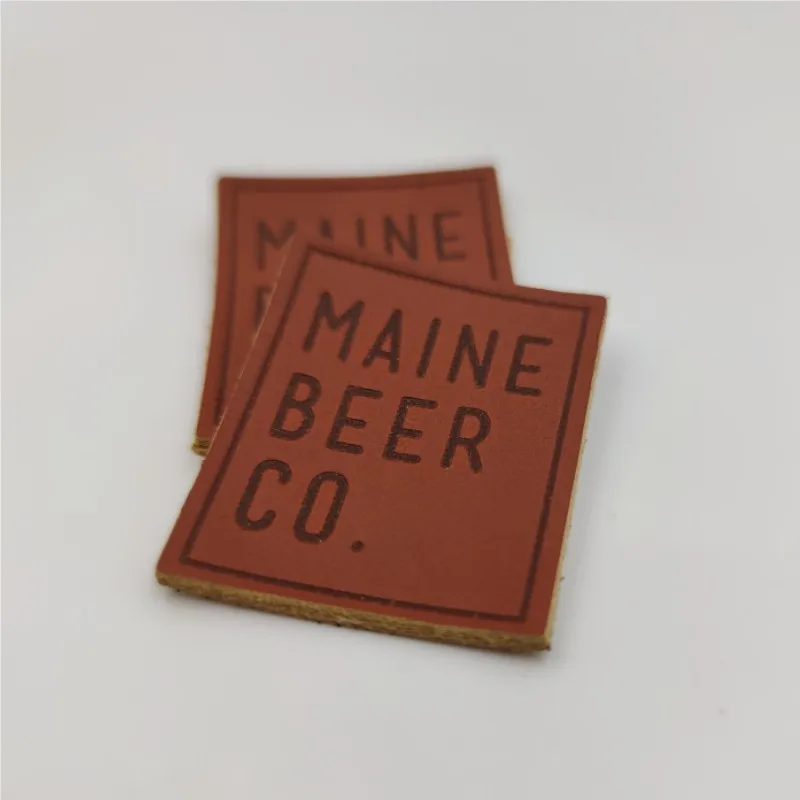 OEM Labels Factory Custom Heat Press Name Logo Genuine Leather Jacket Clothes Patches with Iron on