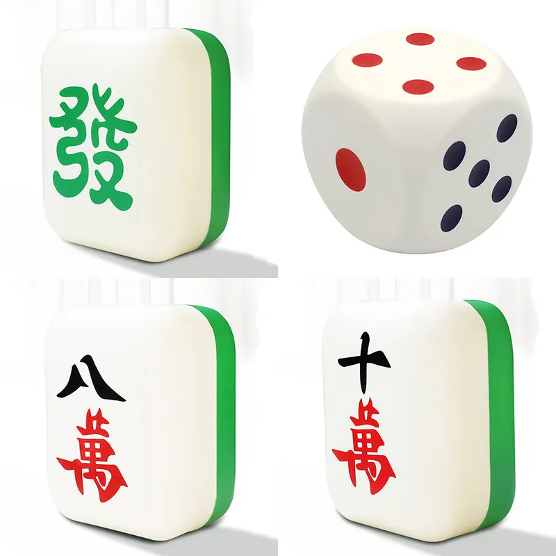 Wholesale simulation large mahjong sieve novel Chinese Oriental culture extrusion pu foam vent creative display toys