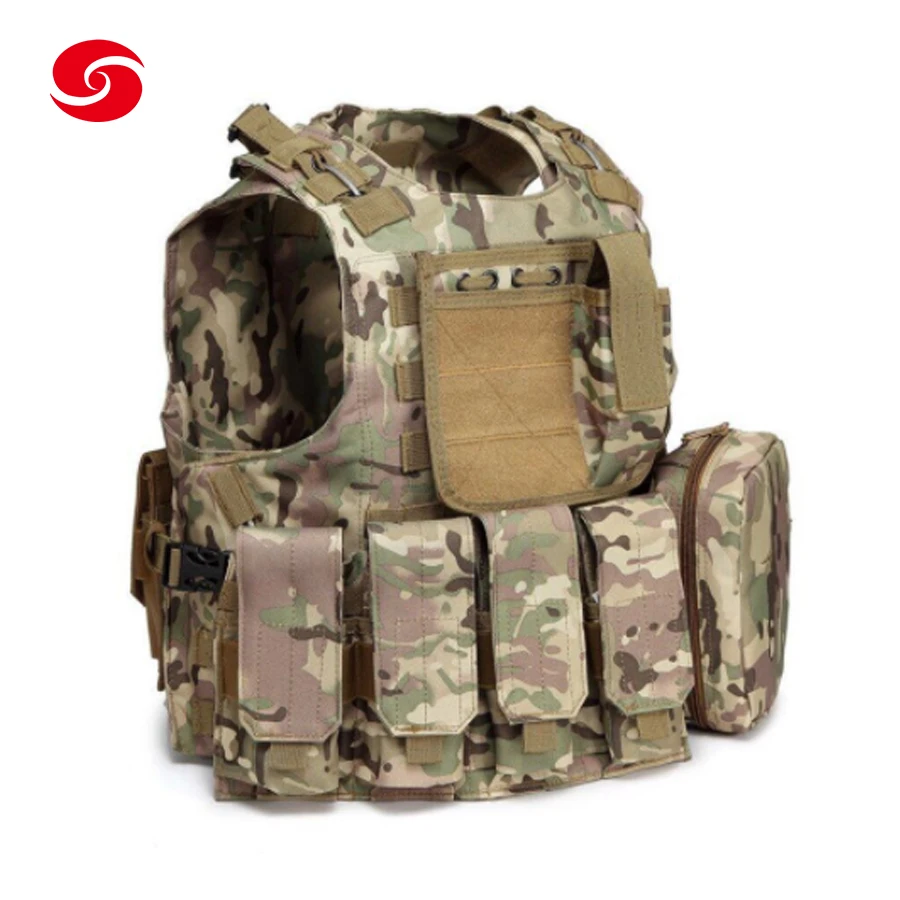 Security Defense Tactical Assault Camouflage Molle Vest with Magazine Pouches