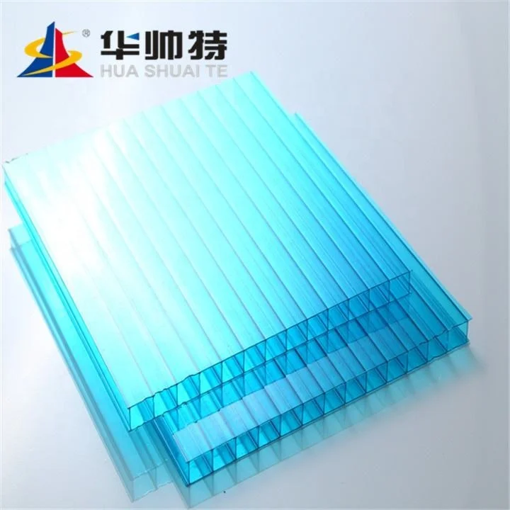 HUASHUAITE 10mm polycarbonate multiwall sheet with pe film protection for small garden greenhouse