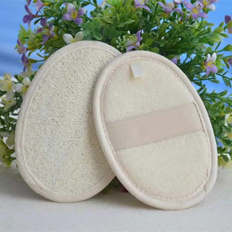 Factory sale high quality recycled bath shower body rub double side bath brush for hotel